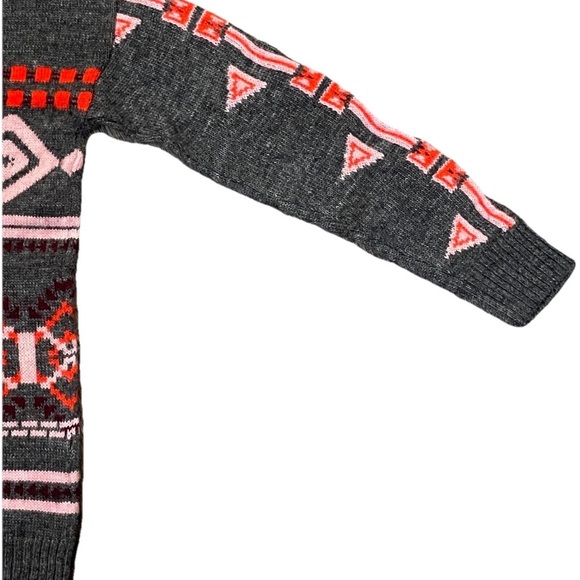 J.Crew Fair Isle Knit Sweater Gray XS Wool Mohair Pullover Women - Picture 6 of 11